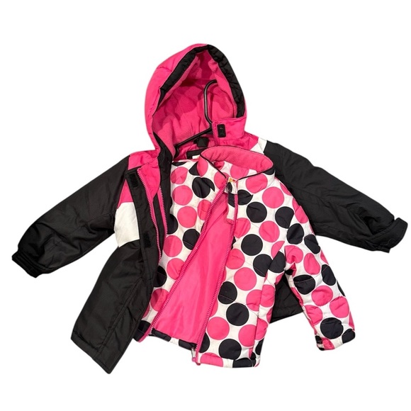 Healthtex Bright Pink 2 in 1 Toddler Jacket - Picture 3 of 4